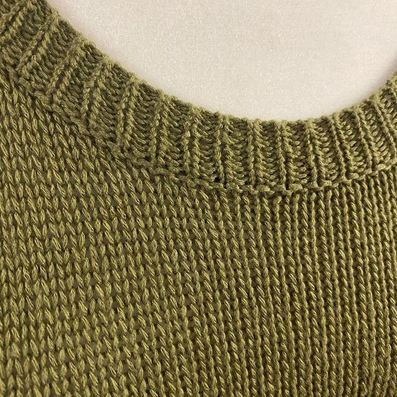 Simons TWIK | Army Green Knit Sweater Shirt 3/4 Sleeves - Picture 2 of 3
